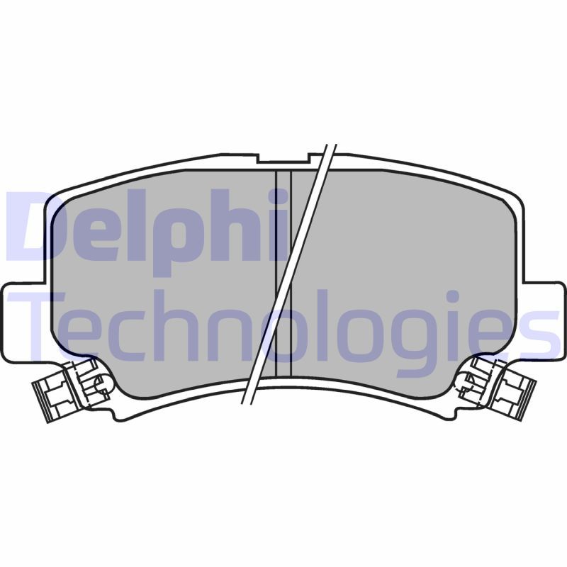 Комплект гальмівних накладок, дискове гальмо, Delphi LP1439