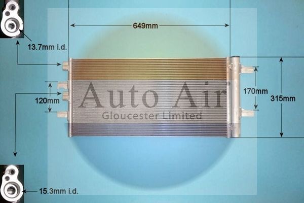 Auto Air Gloucester 16-8925 Condenser, air conditioning