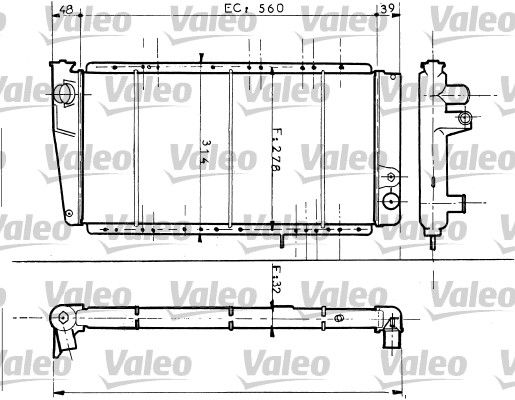 VALEO hűtő, motorhűtés 730054