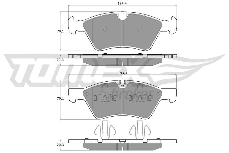 TOMEX Brakes fékbetétkészlet, tárcsafék TX 14-57