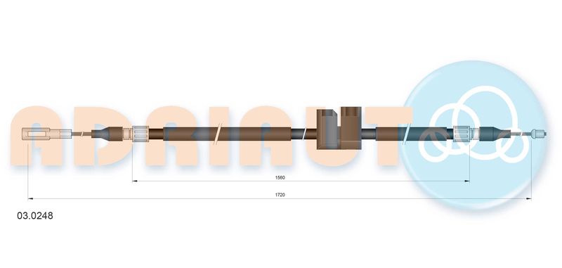 Тросовий привод, стоянкове гальмо, Adriauto 03.0248