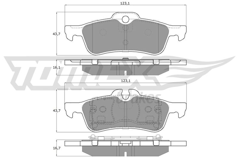 TOMEX Brakes fékbetétkészlet, tárcsafék TX 16-03