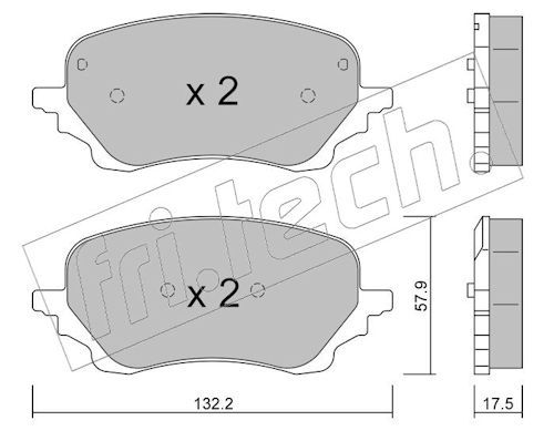 fri.tech. 1247.0 Brake Pad Set, disc brake