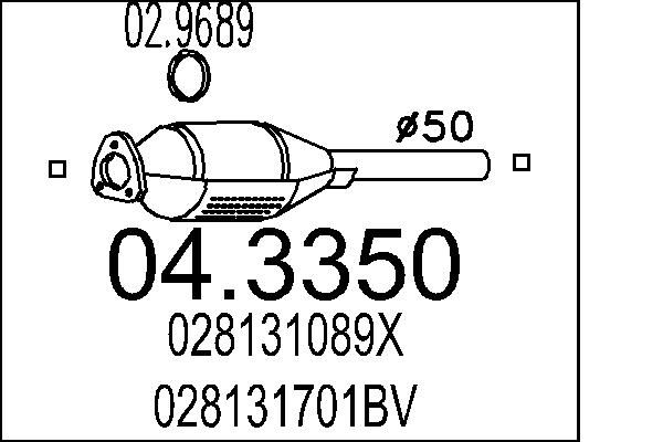 MTS katalizátor 04.3350