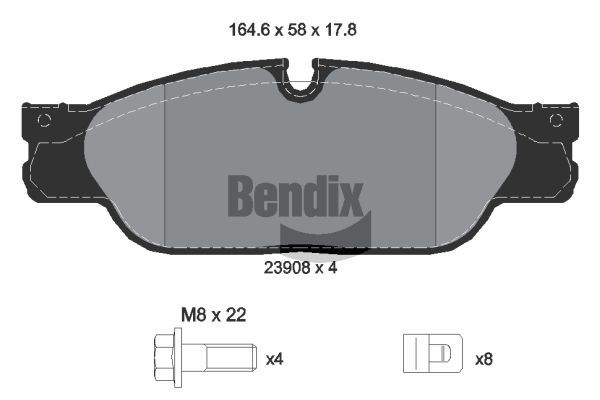 BENDIX Braking fékbetétkészlet, tárcsafék BPD2063