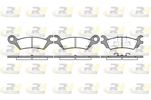 Комплект гальмівних накладок, дискове гальмо, Roadhouse 2158.10