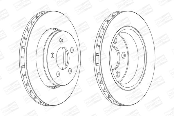 CHAMPION JEEP диск тормозной передний Cherokee 08-, Dodge Nitro 07-