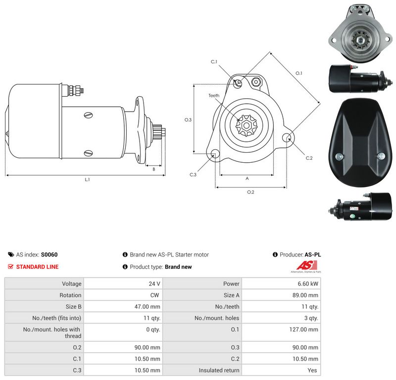 Starter, AS-PL S0060