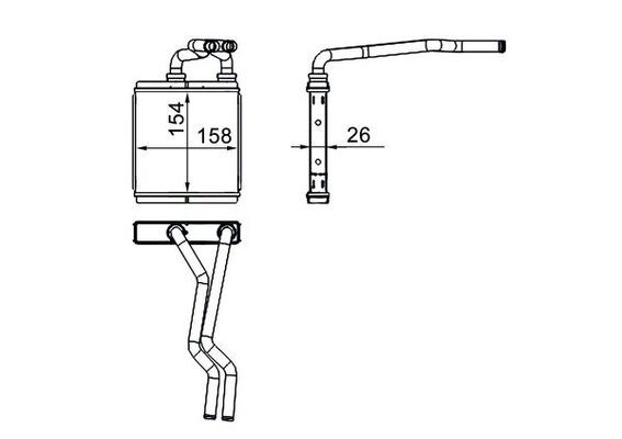 MAHLE Hőcserélő, belső tér fűtés AH 267 000S