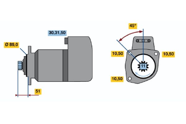 BOSCH 0001416009 Starteris