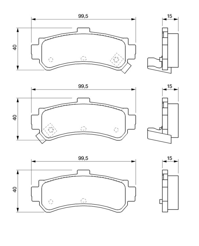 BOSCH 0986424734 Brake Pad Set, disc brake