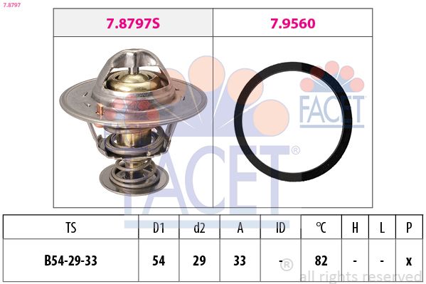 Термостат, охолоджувальна рідина, Facet 78797