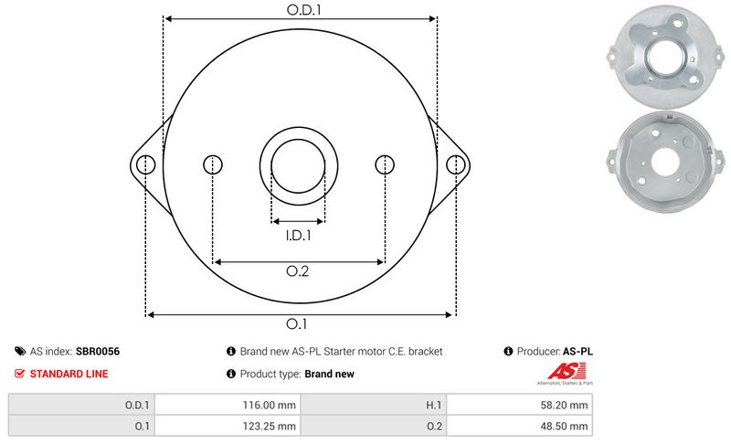 Starterikaas, Karburaator, AS-PL SBR0056