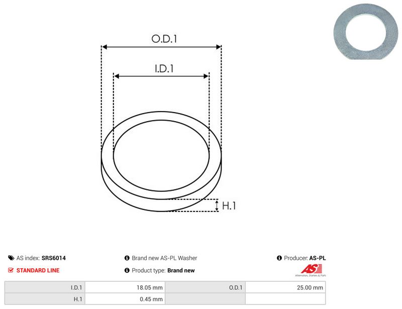 AS-PL SRS6014 Repair Set, alternator