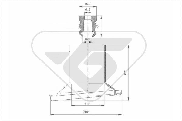 HUTCHINSON porvédő készlet, lengéscsillapító KP093