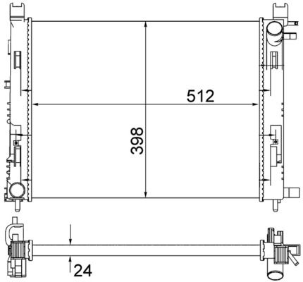 MAHLE hűtő, motorhűtés CR 2166 001S