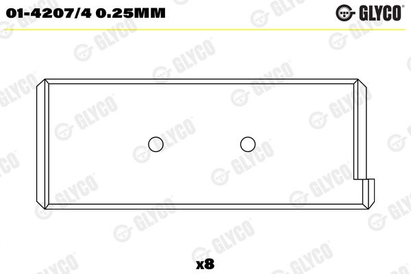 Підшипник шатуна, Glyco 01-4207/40.25MM