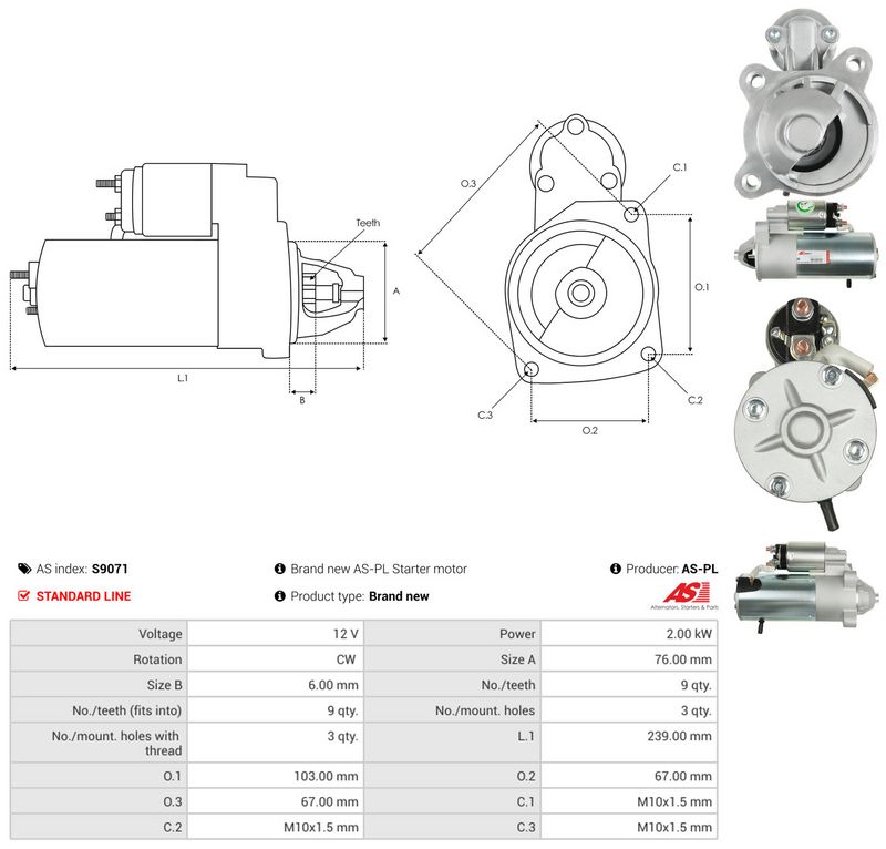Starter, AS-PL S9071