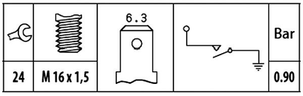 HELLA 6ZL 003 259-291 Oil Pressure Switch