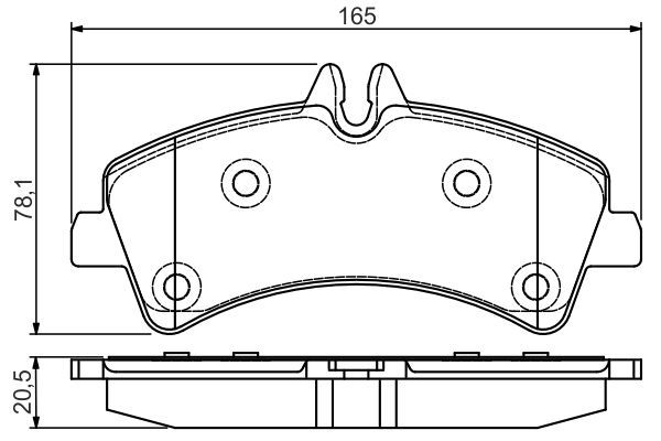 BOSCH тормозные колодки задний Mercedes Sprinter 06-сист. Bosch