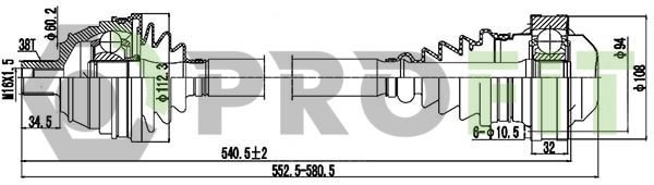 Приводний вал, Profit 2730-0605