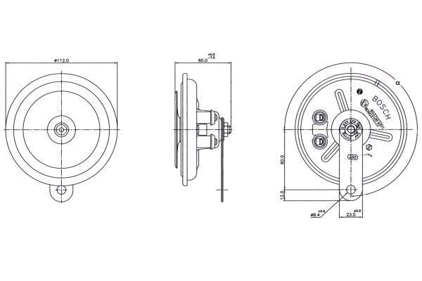BOSCH 0986320394 Signal Horn