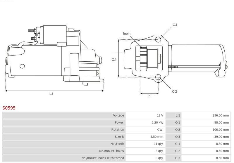 Стартер, Auto Starter S0595