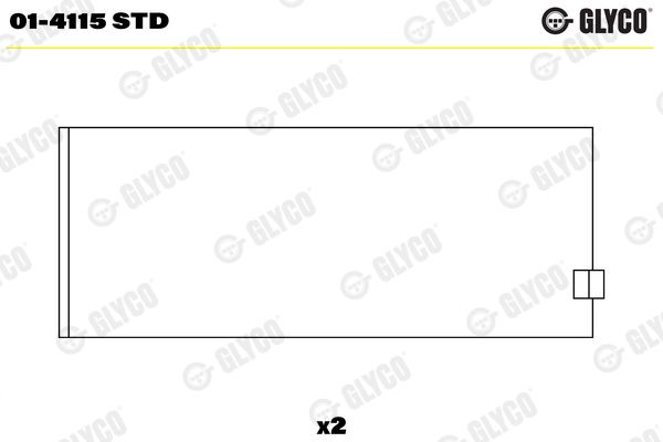 Підшипник шатуна, Glyco 01-4115STD