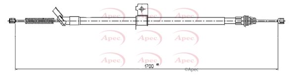 APEC Cable Pull, parking brake CAB1668