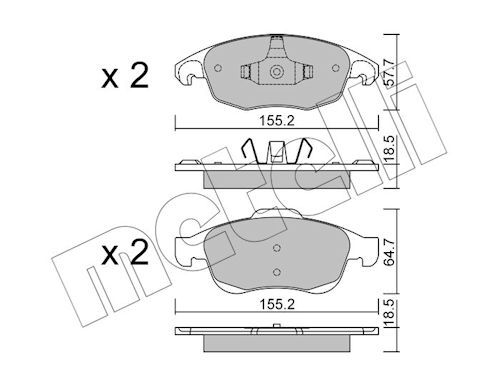 Plaquettes+de+frein+à+disque METELLI 22-0800-0