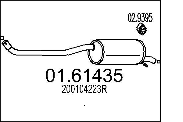 MTS hátsó hangtompító 01.61435