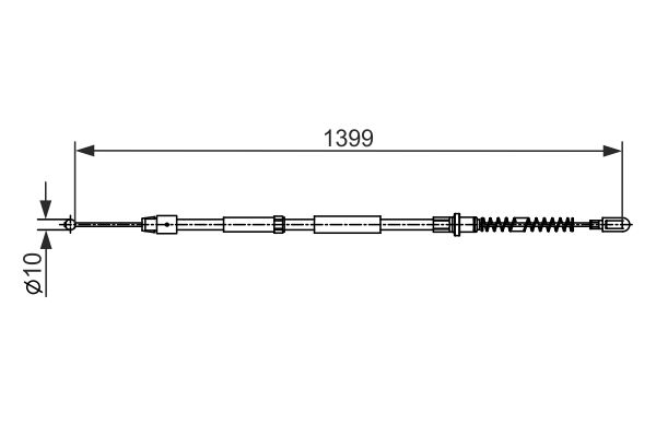 BOSCH huzal, rögzítőfék 1 987 482 539