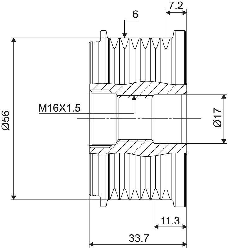 Rueda libre alternador