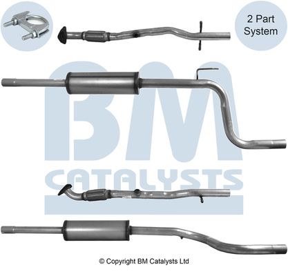 BM CATALYSTS kipufogócső BM50965