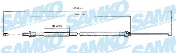 Тросовий привод, стоянкове гальмо, Samko C0092B