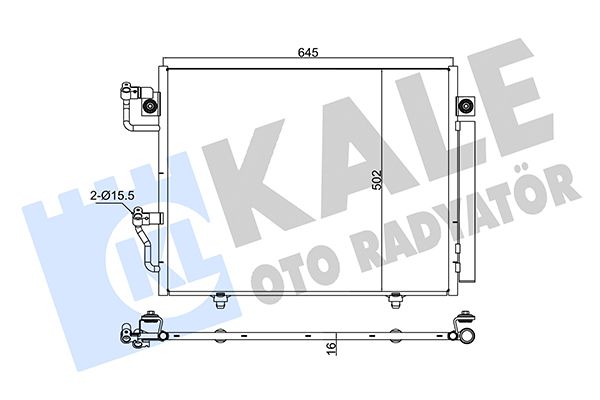 KALE MITSUBISHI Радіатор кондиціонера конденсатор Pajero II, III