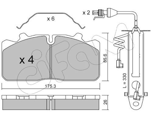 Set placute frana,frana disc 822-582-2K CIFAM