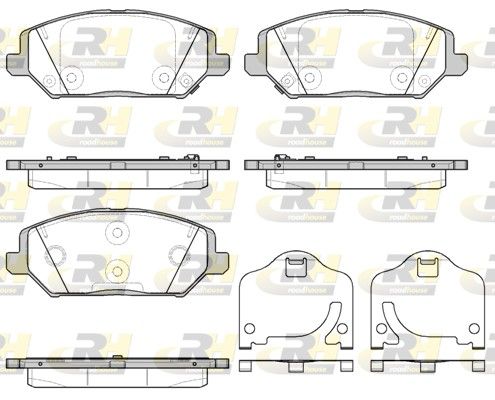 Комплект гальмівних накладок, дискове гальмо, Roadhouse 21783.02