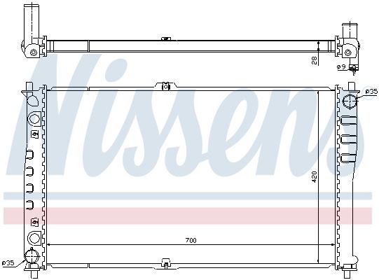 NISSENS 66618 Radiator, engine cooling