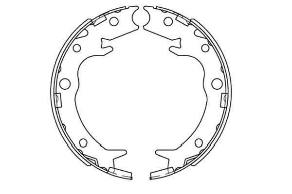 Комплект гальмівних колодок, Kavo Parts KBS-2908