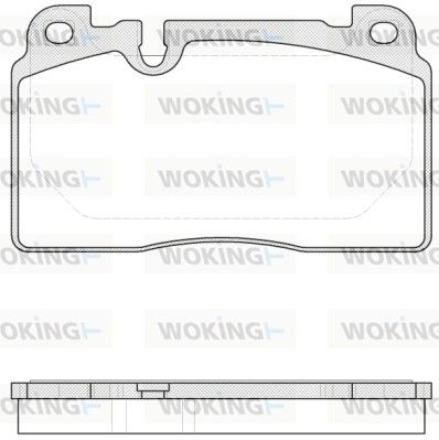 Комплект гальмівних накладок, дискове гальмо, Woking P14273.00