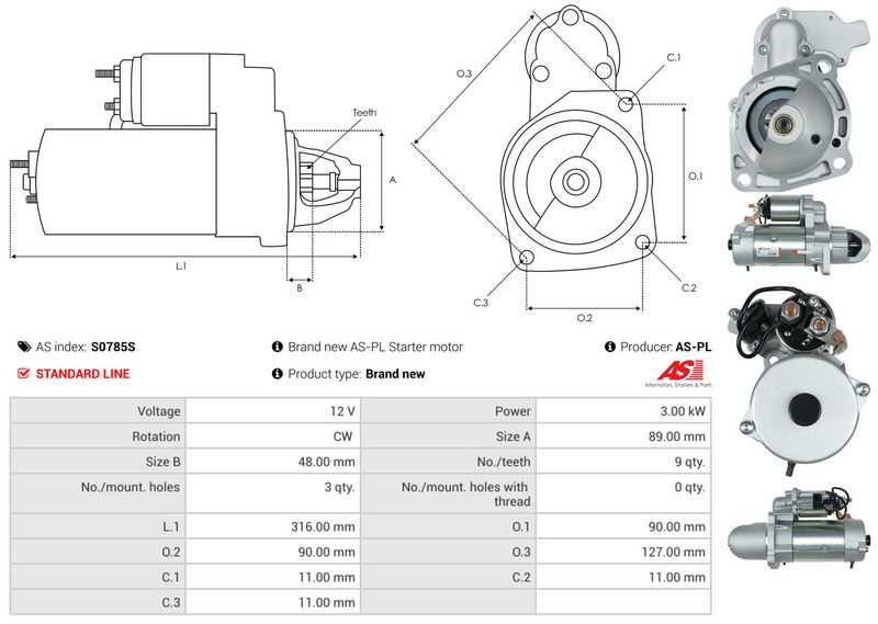AS-PL S0785S Starter