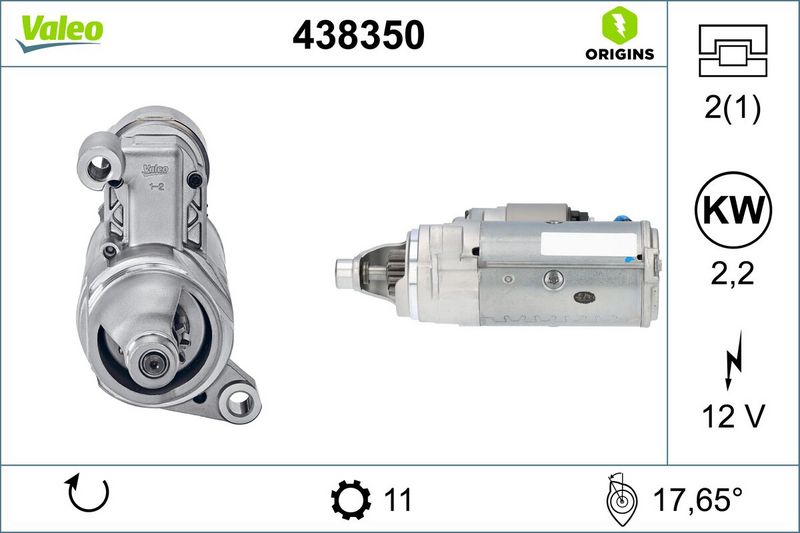 VALEO Startmotor / Starter 438350