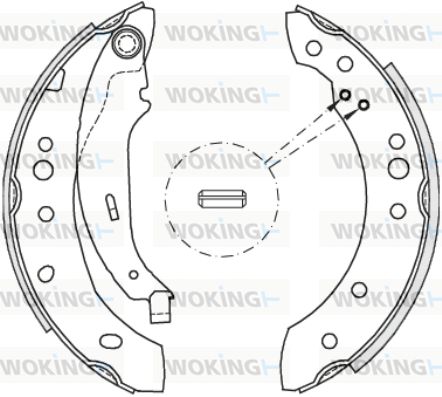 Комплект гальмівних колодок, Woking Z4149.02