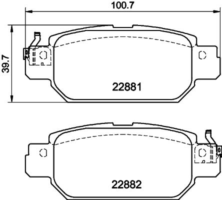 HELLA 8DB 355 040-651 Brake Pad Set, disc brake