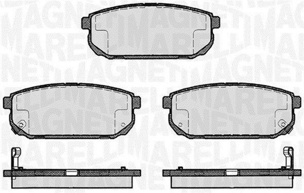 MAGNETI MARELLI fékbetétkészlet, tárcsafék 363916060448