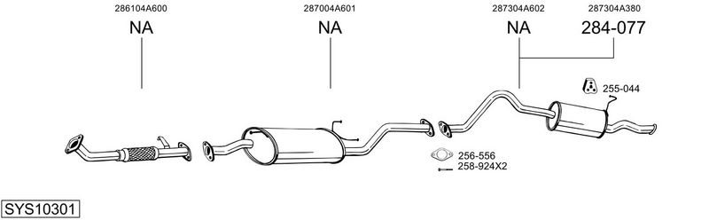 SISTEM DE ESAPAMENT BOSAL SYS10301
