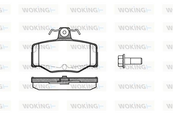 Комплект гальмівних накладок, дискове гальмо, Woking P2433.00