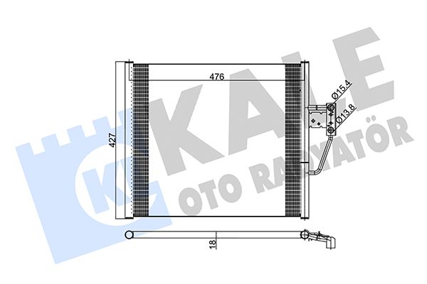 Конденсатор, система кондиціонування повітря, Kale Oto Radyatör 343055