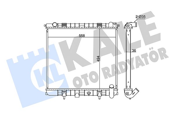 KALE LANDROVER Радиатор охолодження Range Rover II 3.9/4.6 98-